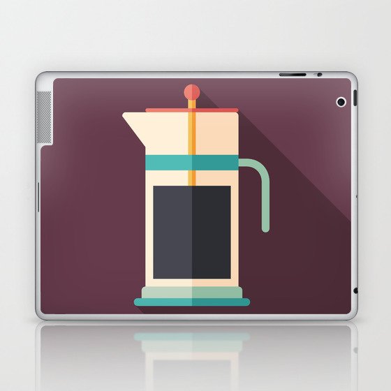 French Press Coffee Laptop & iPad Skin