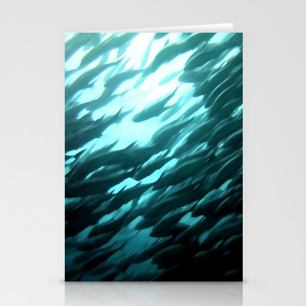 Thousands of jack fish Stationery Cards