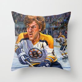 18x18 Multicolor eBrush Design Hockey Gifts Biscuit Eater-Funny Hockey Goalie Throw Pillow