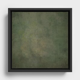 Grunge Green Framed Canvas