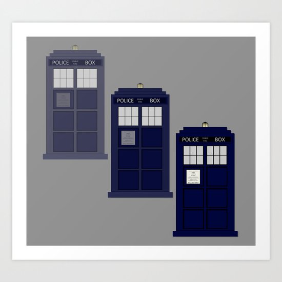 The Materializing TARDIS Art Print