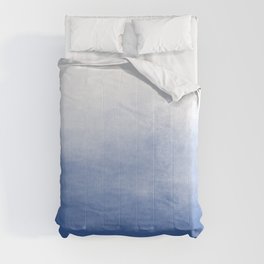 Ombre Paint Color Wash (sky blue/white) Comforter
