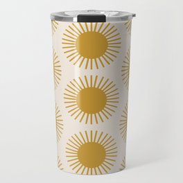 Golden Sun Pattern Travel Mug