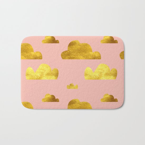 Gold Clouds Bath Mat