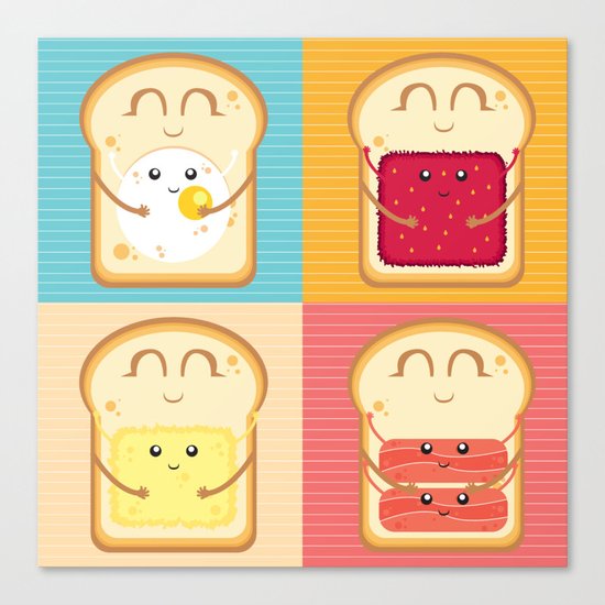 Love your Breakfast Canvas Print