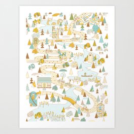 Over the River and Through the Woods Art Print