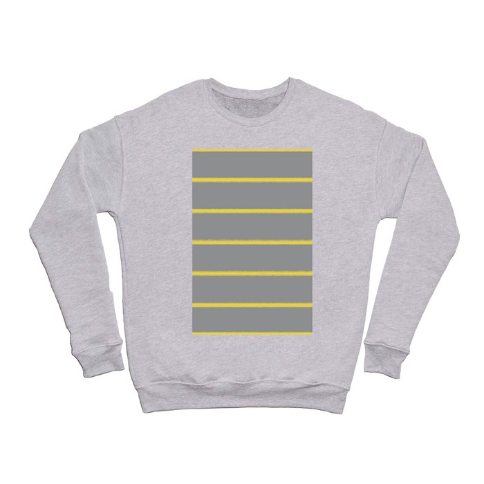 Illuminating Yellow Abstract Stripes and Ultimate Gray VI Crewneck Sweatshirt