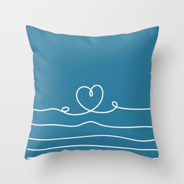 Love wave Throw Pillow