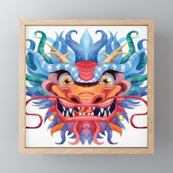 Chinese Dragon Framed Mini Art Print