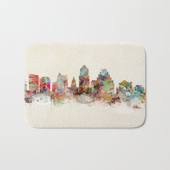 austin texas skyline Bath Mat