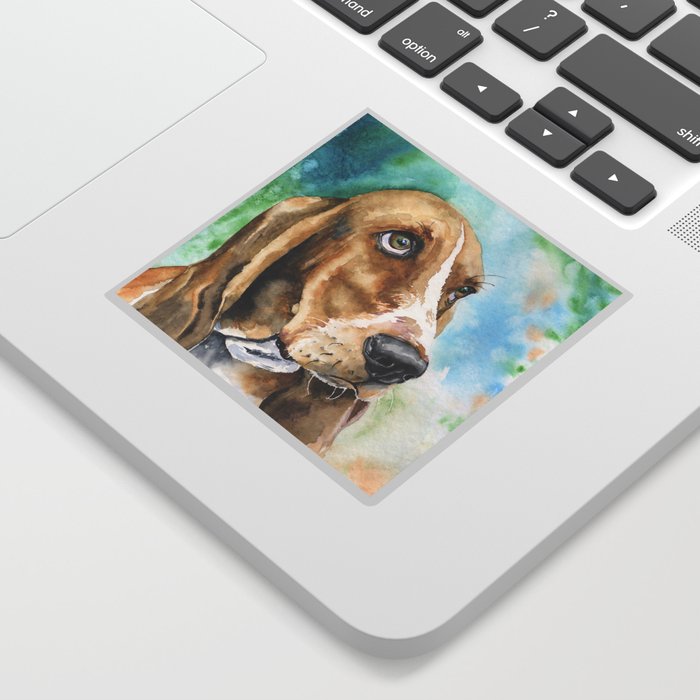Bassett Hound Watercolor | Pillow Cover | Dogs | Home Decor | Custom Dog Pillow | Dog Mom | Hound Sticker
