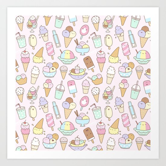 I love Ice Cream Art Print