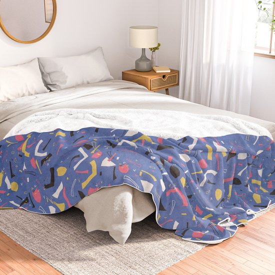Memphis Style Confetti Sprinkles Seamless Vector Pattern Drawn Doodle Art Geometric Shape Throw Blanket By Limolida Society6