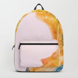 Multiple Exposure of woman and nature Backpack
