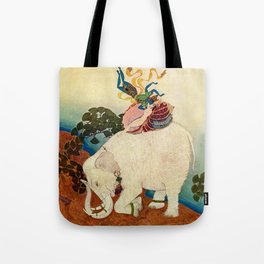 “The Elephant Pearl” Fairy Tale Art by Edmund Dulac Tote Bag