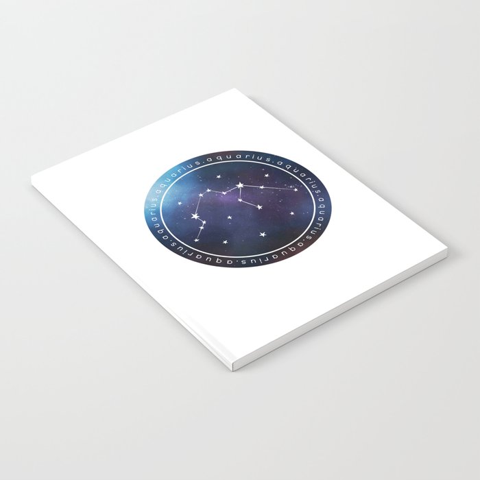 Aquarius Zodiac | Nebula Circle Notebook