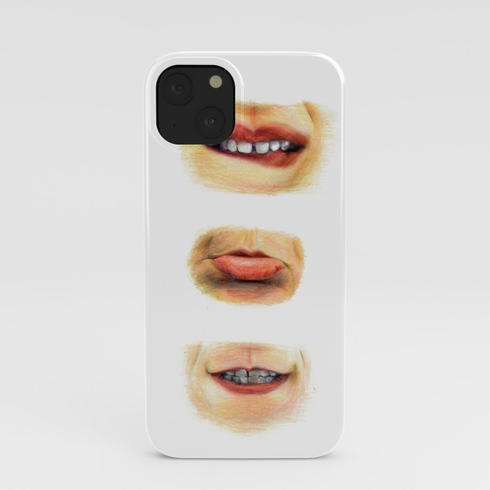 Lips with emotions iPhone Case