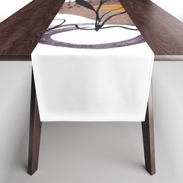 Boho modern minimalist plant Table Runner
