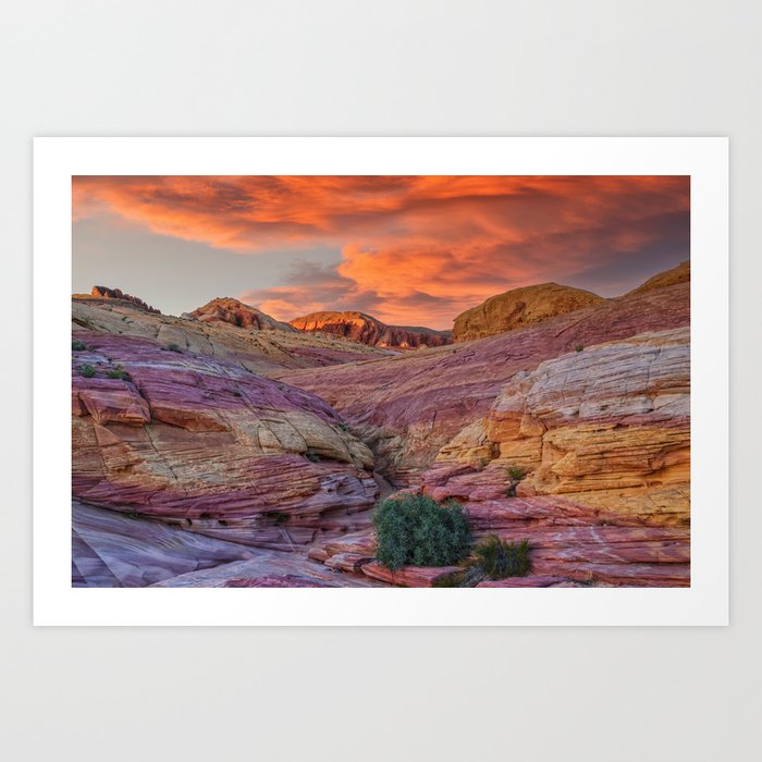 Sunset 0094 - Valley of Fire State Park, Nevada Art Print