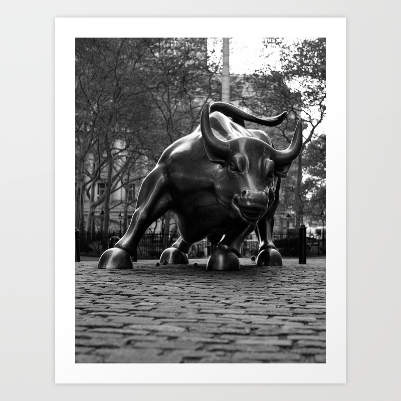 Wall Street Bull Art Print By Pickupmilk Society6