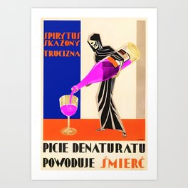 Vintage 1930 Drinking Absinthe Causes Death Alcoholic Beverage Advertising Poster /  Posters Art Print | Poster, Vintage, Whiskey, Alcohol, Barroom, Bar, Death, Grainalcohol, Scotch, Diningroom 