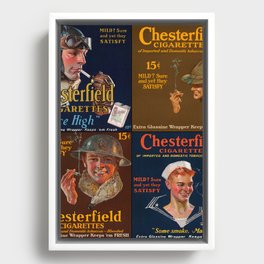 Chesterfield Cigarettes, 1914-1918 by Joseph Christian Leyendecker Framed Canvas