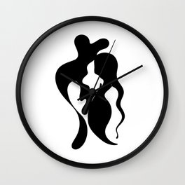 Black Spades Wall Clock