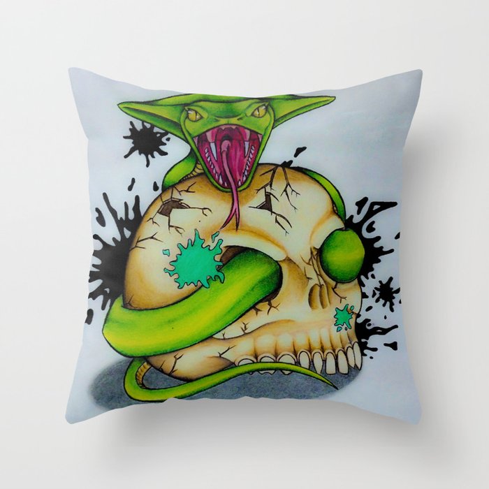 Graphic Cobra Throw Pillow