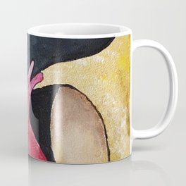 Lady in black hat and red gloves Coffee Mug
