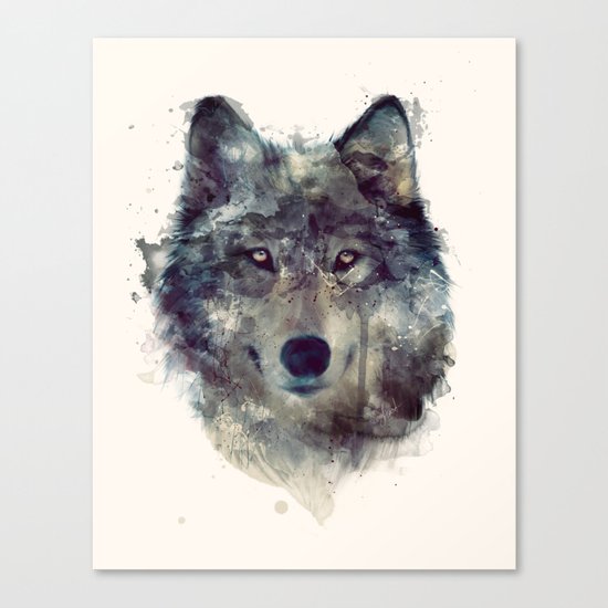 Wolf // Persevere Canvas Print
