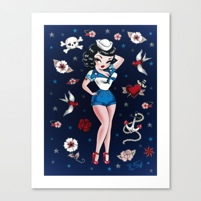 Suzy Sailor Standing Canvas Print
