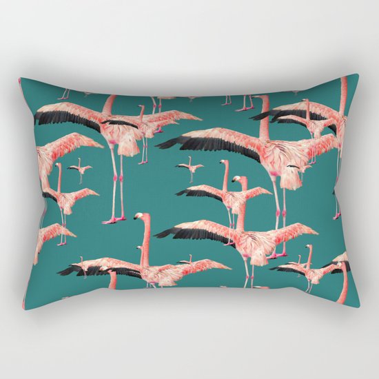 tropical flamingos Rectangular Pillow