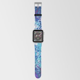 electric blue floral Apple Watch Band