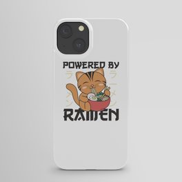 Powered By Ramen Cute Cat Eats Ramen iPhone Case
