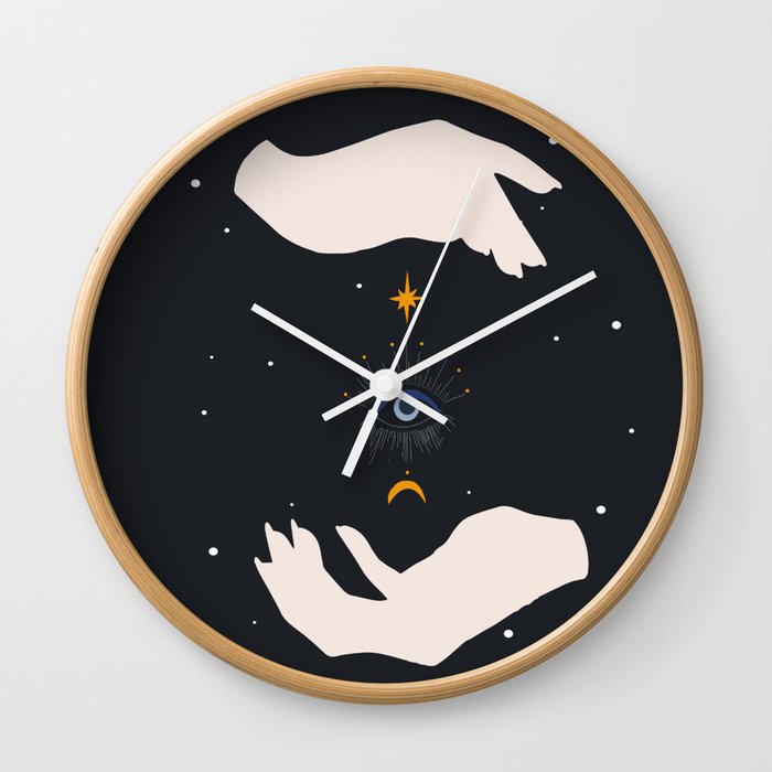 Seeing hands mystic Wall Clock