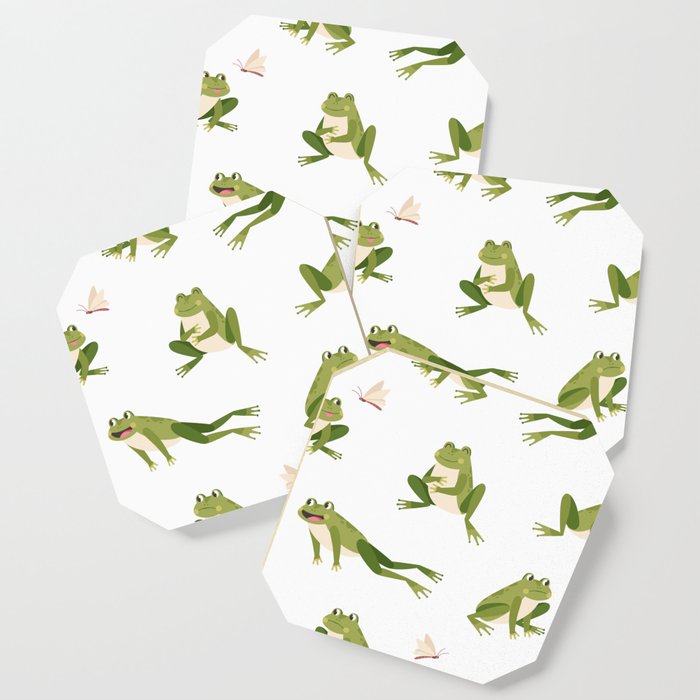 Frogs Pattern Coaster