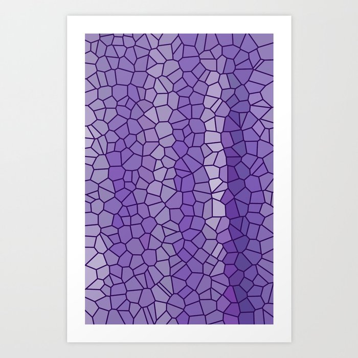 Purple Stained Glass Art Print