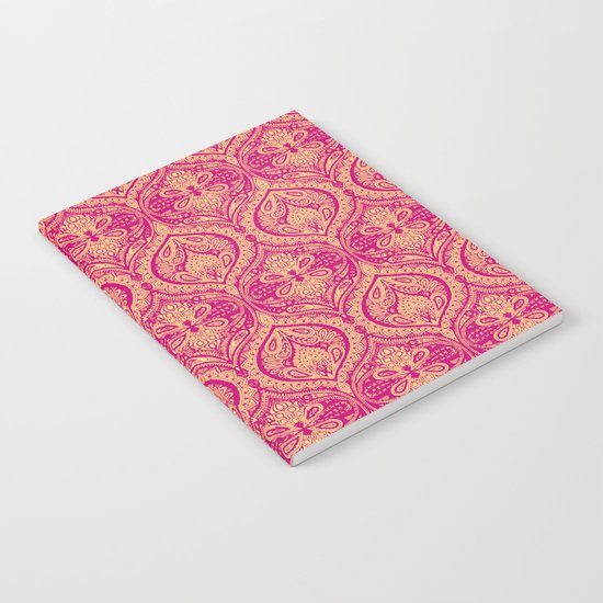 Simple Ogee Pink Notebook