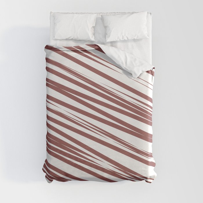  Guava stripes background Duvet Cover