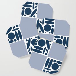 Geometric modern shapes checkerboard 6 Coaster