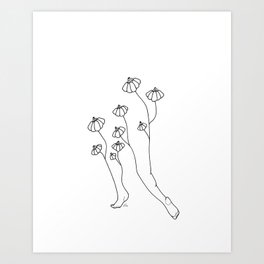 Flower Feet Art Print
