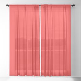 Retro Red Sheer Curtain