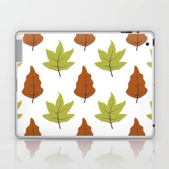 Seamless background with vintage leaves design Laptop & iPad Skin