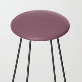Dark Dusty Violet Purple Solid Color PPG Wild Geranium PPG1045-6 - All One Single Shade Hue Colour Counter Stool