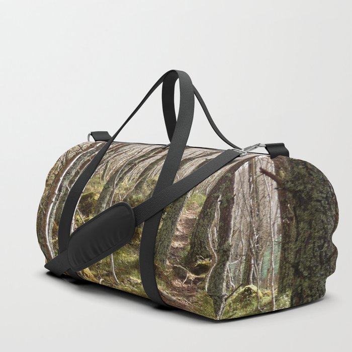 Light and Shadow on a Scottish Highlands Nature Path Duffle Bag