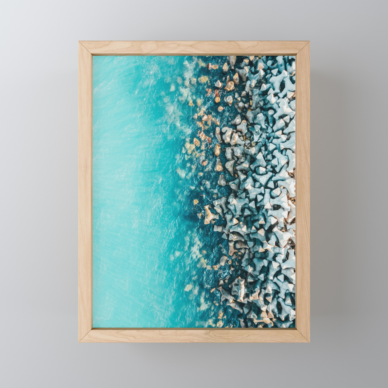Abstract Turquoise Ocean Aerial Blue Sea Print Large Ocean Poster Coastal Wall Art Beach Decor Framed Mini Art Print By Radub85 Society6