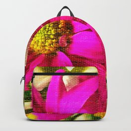 Two flowers on the canvas Backpack | Color, Nature, Duet, Plants, Pair, Digital, Flowers, Photo, Texture, Twosome 