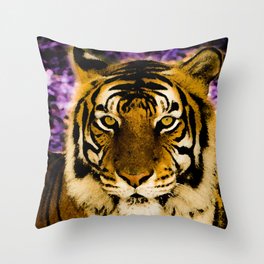 Royal Golden Tiger Throw Pillow