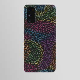 Psychedelic rainbow flowers Android Case