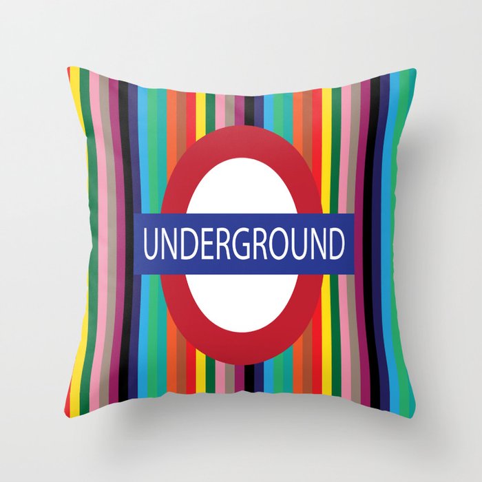 London Underground Throw Pillow